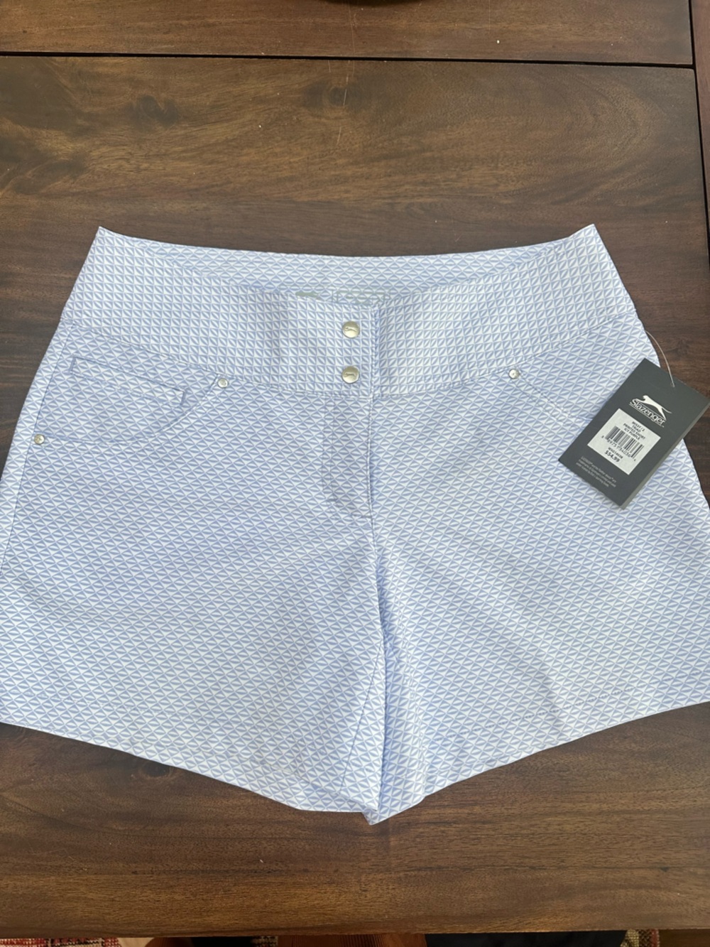 Slazenger Women's Golf Shorts Lavender Triad Pattern Size 2